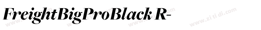 FreightBigProBlack R字体转换